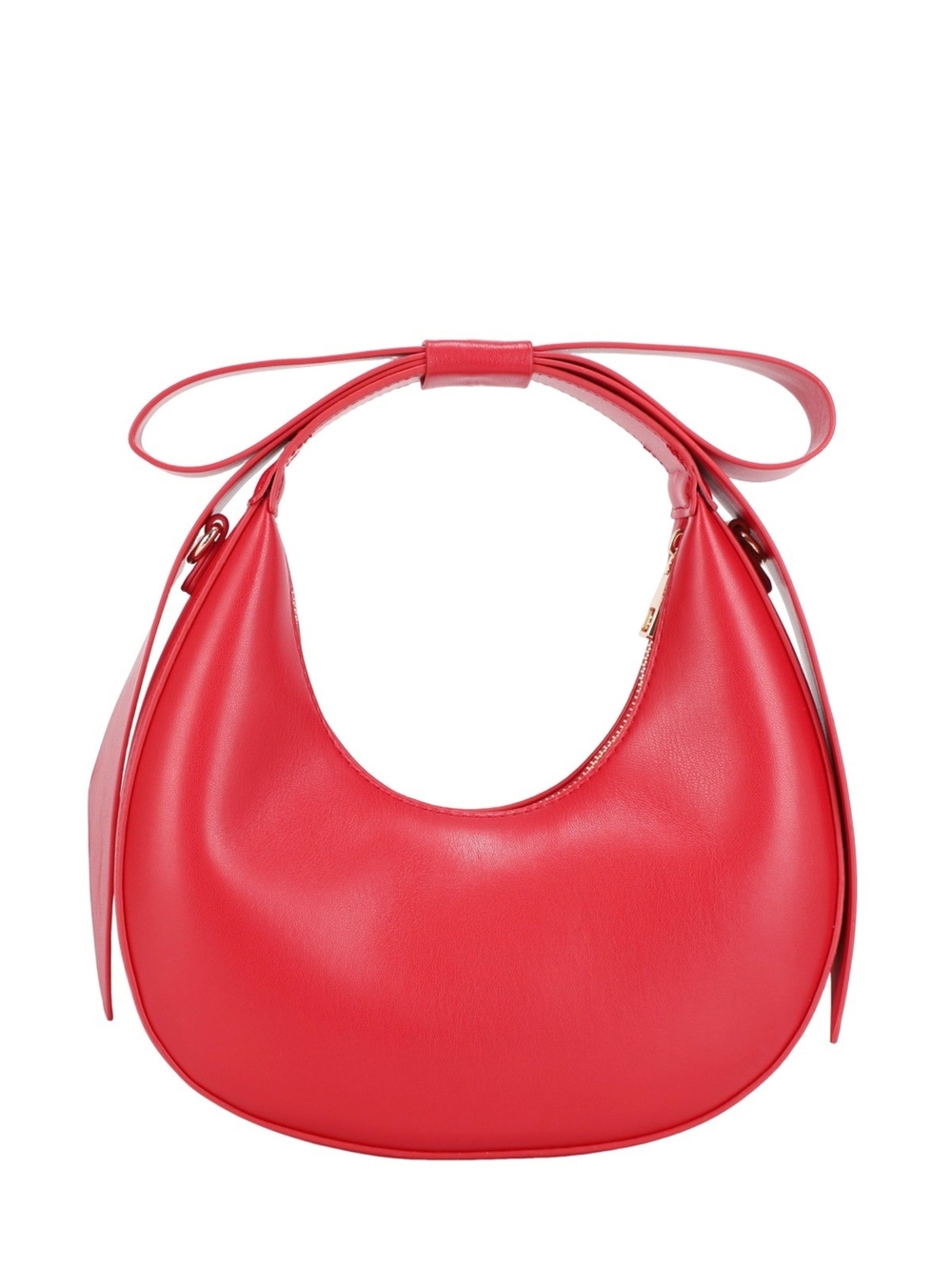 Red Women's Vegan Leather Hobo Bag